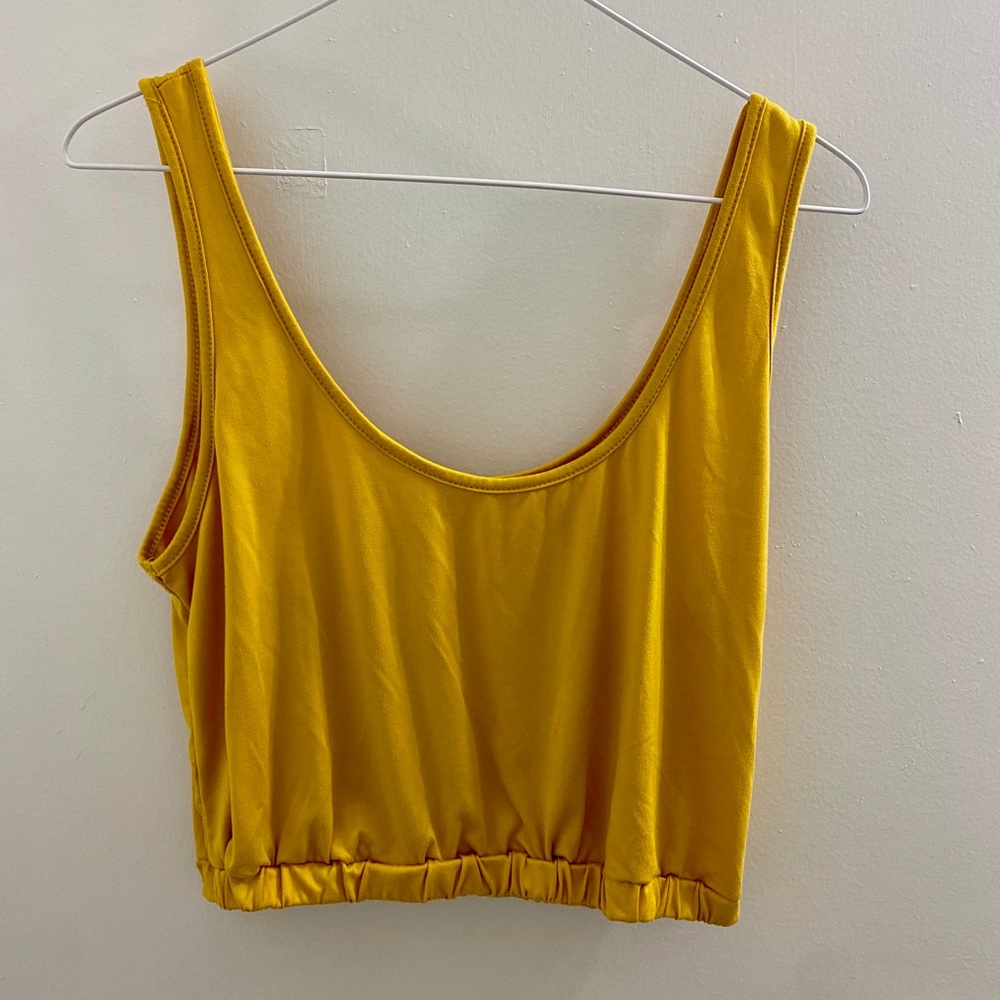 Yellow crop top
